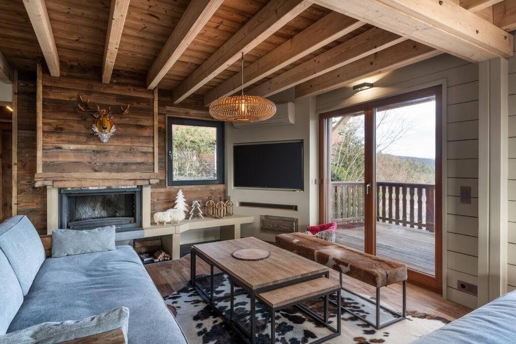 Luxueux Chalet Avec Vue Sur Les Pistes Et Le Hohneck Le Tholy Exteriör bild