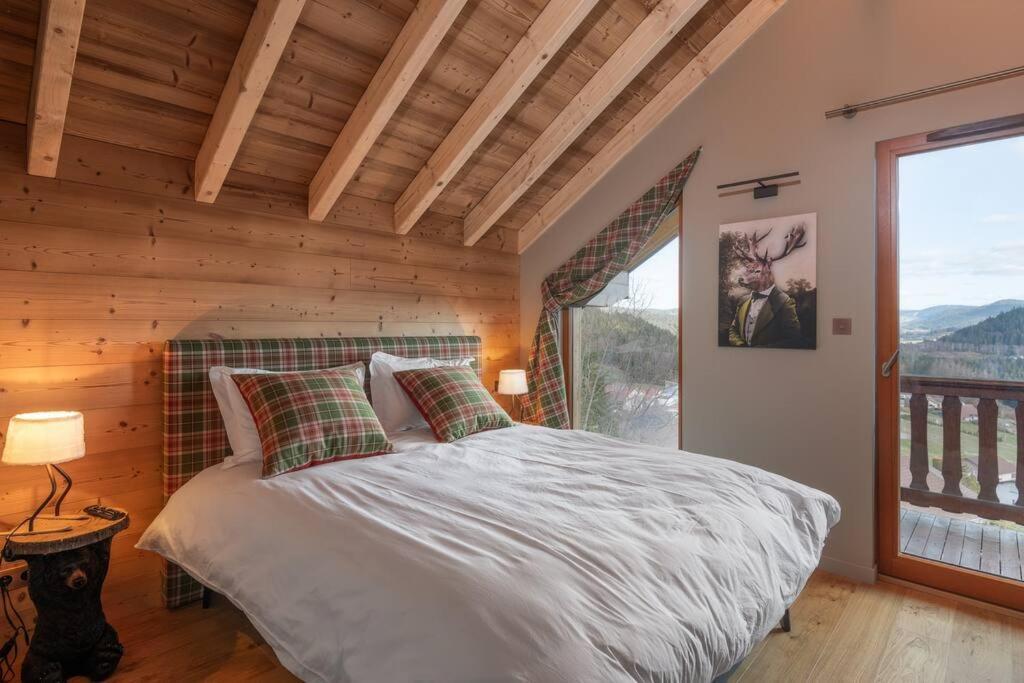 Luxueux Chalet Avec Vue Sur Les Pistes Et Le Hohneck Le Tholy Exteriör bild