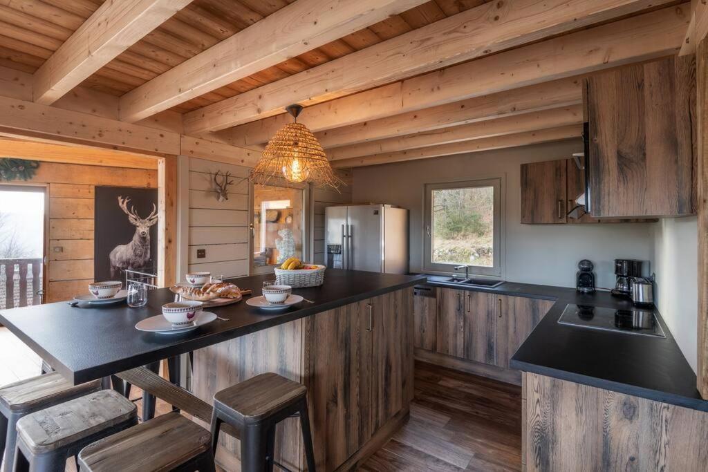 Luxueux Chalet Avec Vue Sur Les Pistes Et Le Hohneck Le Tholy Exteriör bild
