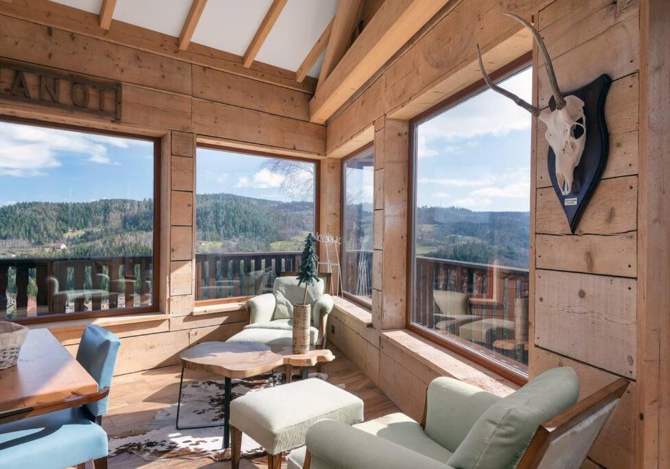Luxueux Chalet Avec Vue Sur Les Pistes Et Le Hohneck Le Tholy Exteriör bild