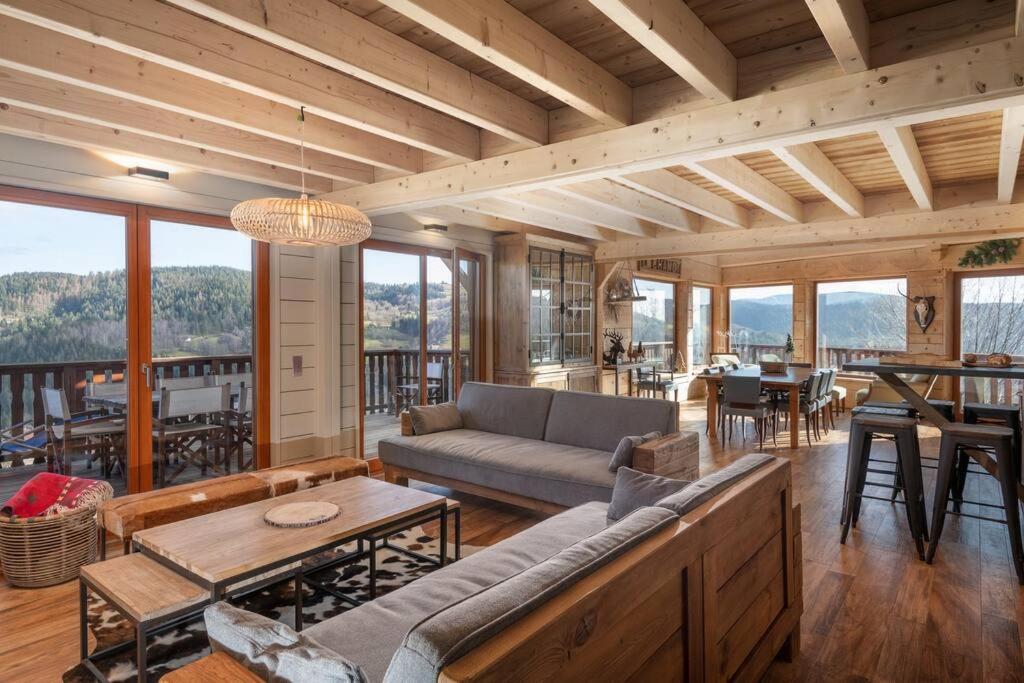 Luxueux Chalet Avec Vue Sur Les Pistes Et Le Hohneck Le Tholy Exteriör bild